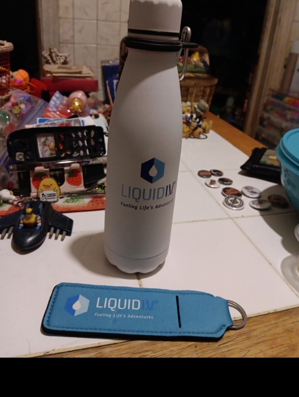 Liquid I.V. Water Bottle with Keychain